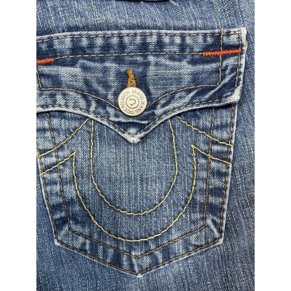 True Religion Womens Joey Low Rise Flare Bootcut Jeans Ocean Blue Size 28 Denim - Picture 12 of 13